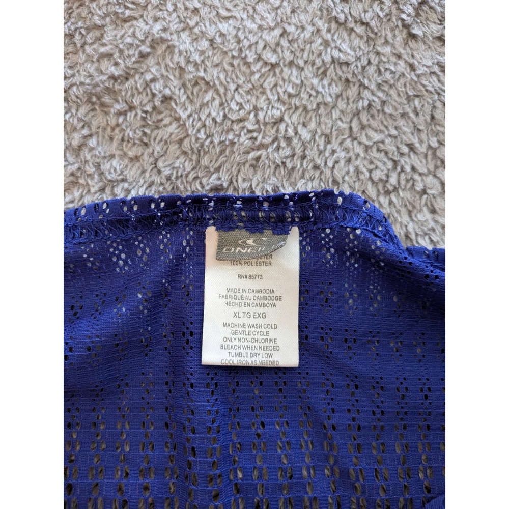 ONeill Womens Floral Tankini Swimsuit Set with Blue Mesh Cover Up XL Blue Black - Picture 8 of 10